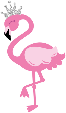 (s110-3C) Watercolor Flamingo Family Custom Text
