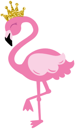 (s110-3C) Watercolor Flamingo Family Custom Text