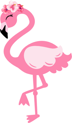 (s110-3C) Watercolor Flamingo Family Custom Text