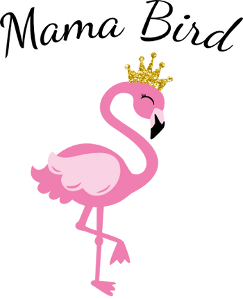 (s110-3D) Flamingo Crown Family Custom Text