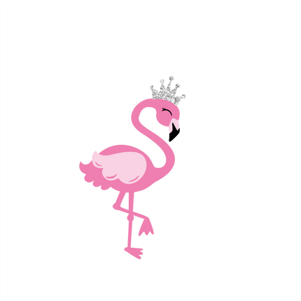 (s110-3D) Flamingo Crown Family Custom Text