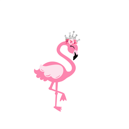 (s110-3D) Flamingo Crown Family Custom Text