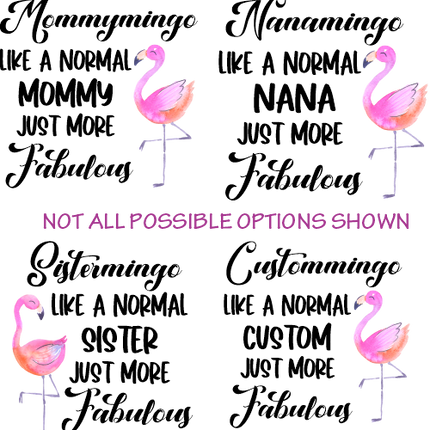 (112-03-B) Grandmamingo Like a Normal Grandma Just More Fabulous Custom Text