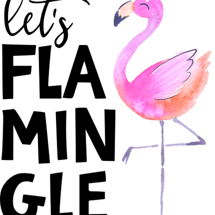 (112-08-C) Let's Flamingle Watercolor Flamingo