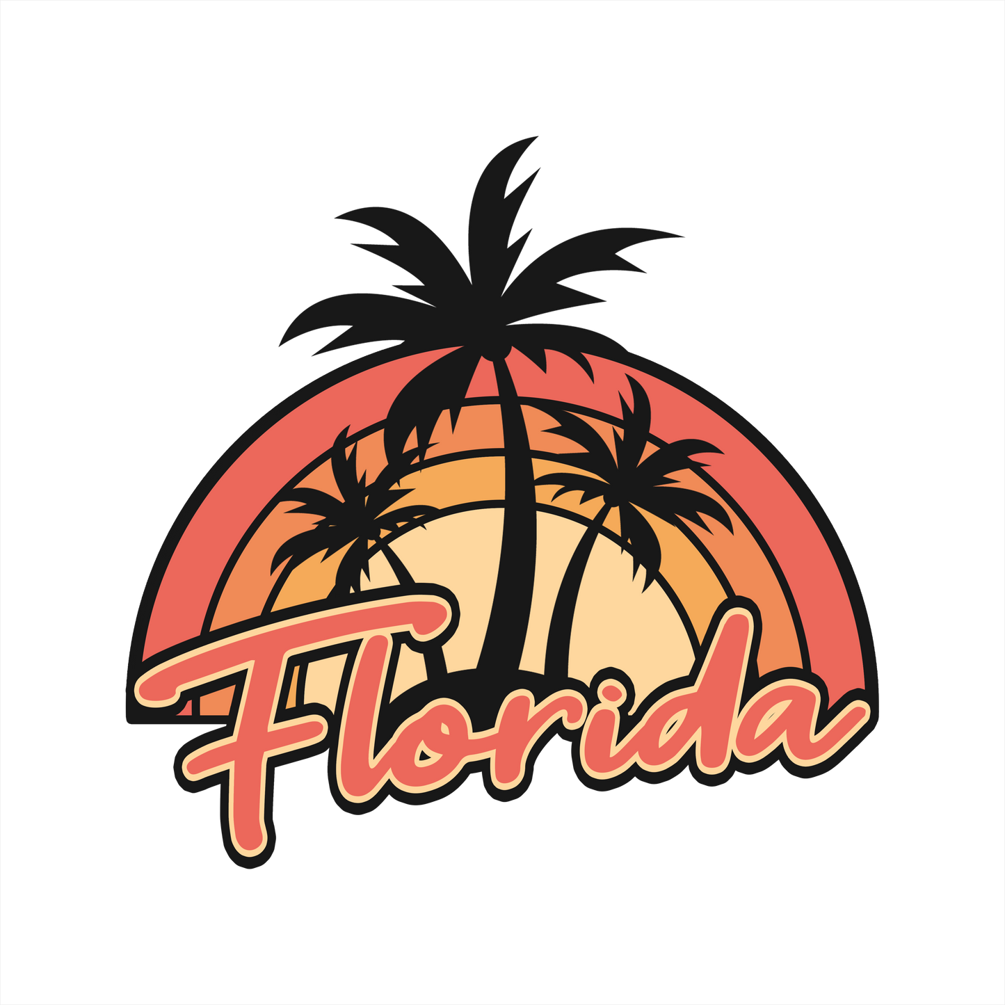 (s117-5C) Florida Retro Sunset