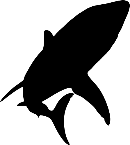 (s120-1-M) Shark Silhouette