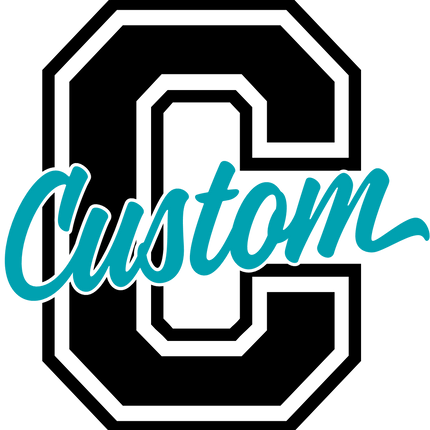 (s123-01) Custom Collegiate Letter Team Name Text