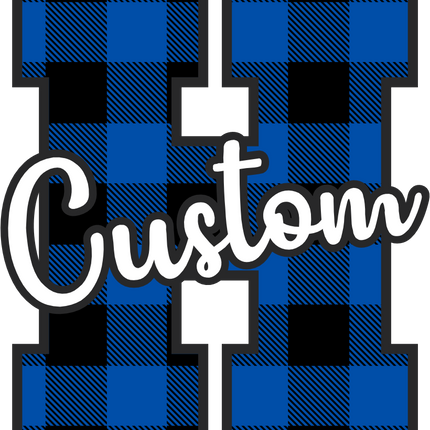 (s123-02) Royal Buffalo Plaid Letter Custom Name Text