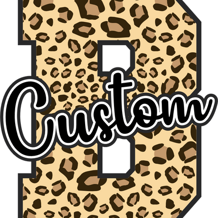 (s123-02) Leopard Letter Custom Name Text