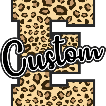(s123-02) Leopard Letter Custom Name Text