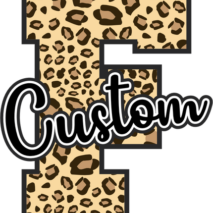 (s123-02) Leopard Letter Custom Name Text