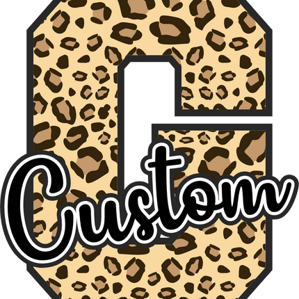 (s123-02) Leopard Letter Custom Name Text