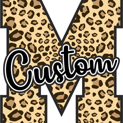 (s123-02) Leopard Letter Custom Name Text