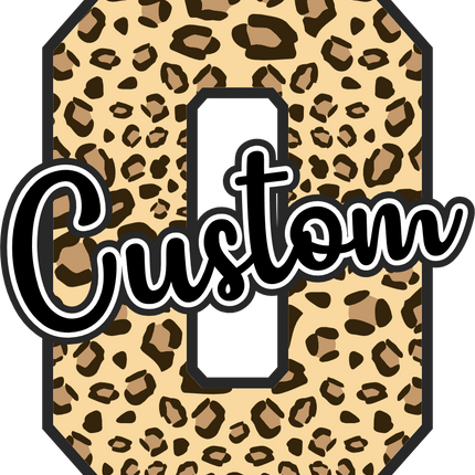 (s123-02) Leopard Letter Custom Name Text