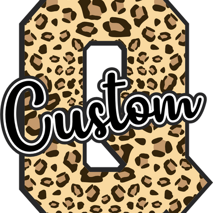 (s123-02) Leopard Letter Custom Name Text