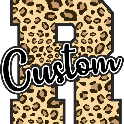 (s123-02) Leopard Letter Custom Name Text