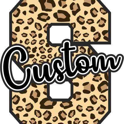 (s123-02) Leopard Letter Custom Name Text