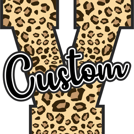 (s123-02) Leopard Letter Custom Name Text