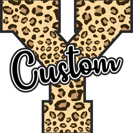 (s123-02) Leopard Letter Custom Name Text