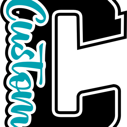 (s123-03) Letter Custom Text Name