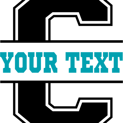 (s123-05) Letter or Number Custom Text Name