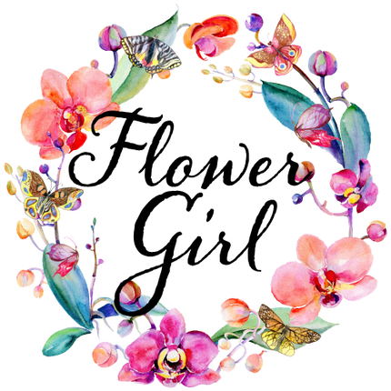 (125-02-N) Bridal Wedding Party Orchid Butterfly Floral Flowers Watercolor Custom Text