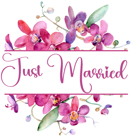 (125-02-Q) Bridal Wedding Party Watercolor Orchid Custom Text