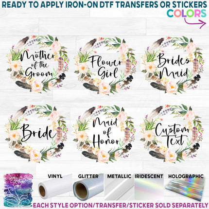 (s013-C) Bridal Wedding Party Succulent Garden Flower Watercolor Custom Text