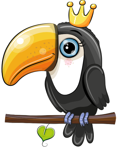 (s133-08-F) Cute Cartoon Toucan Crown