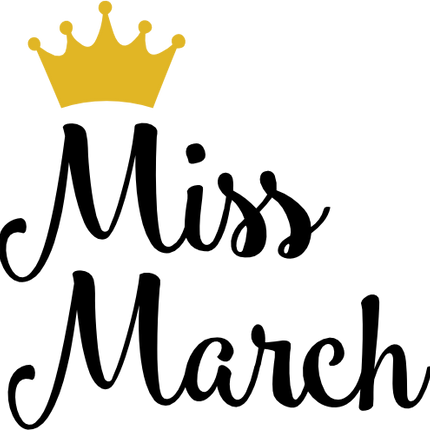 (020-04-C) Miss Month Tiara Crown All Months Available