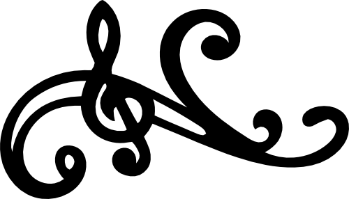 (s017-1-O) Musical Flourish Music Note Notes