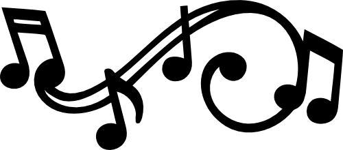 (s017-1-R) Musical Flourish Music Note Notes