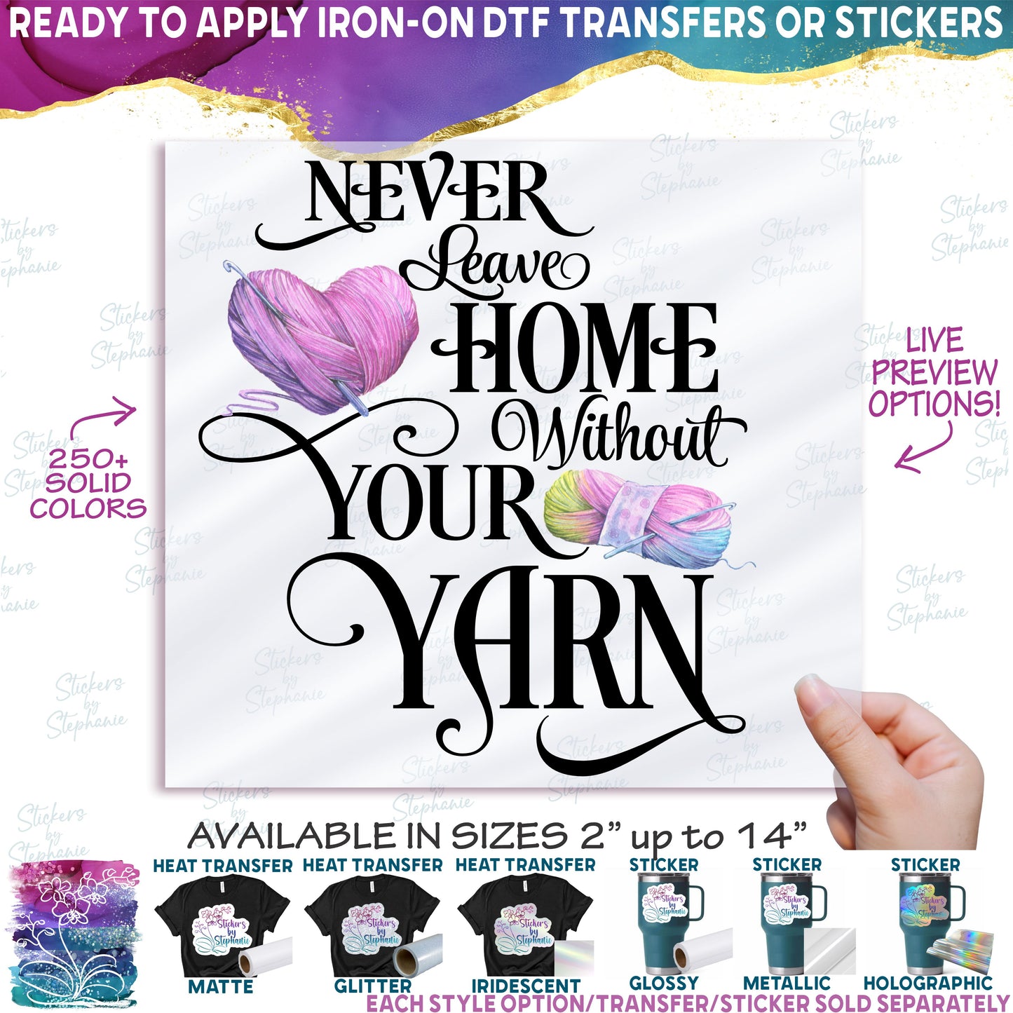 (s190-2I) Never Leave Home Without Your Yarn