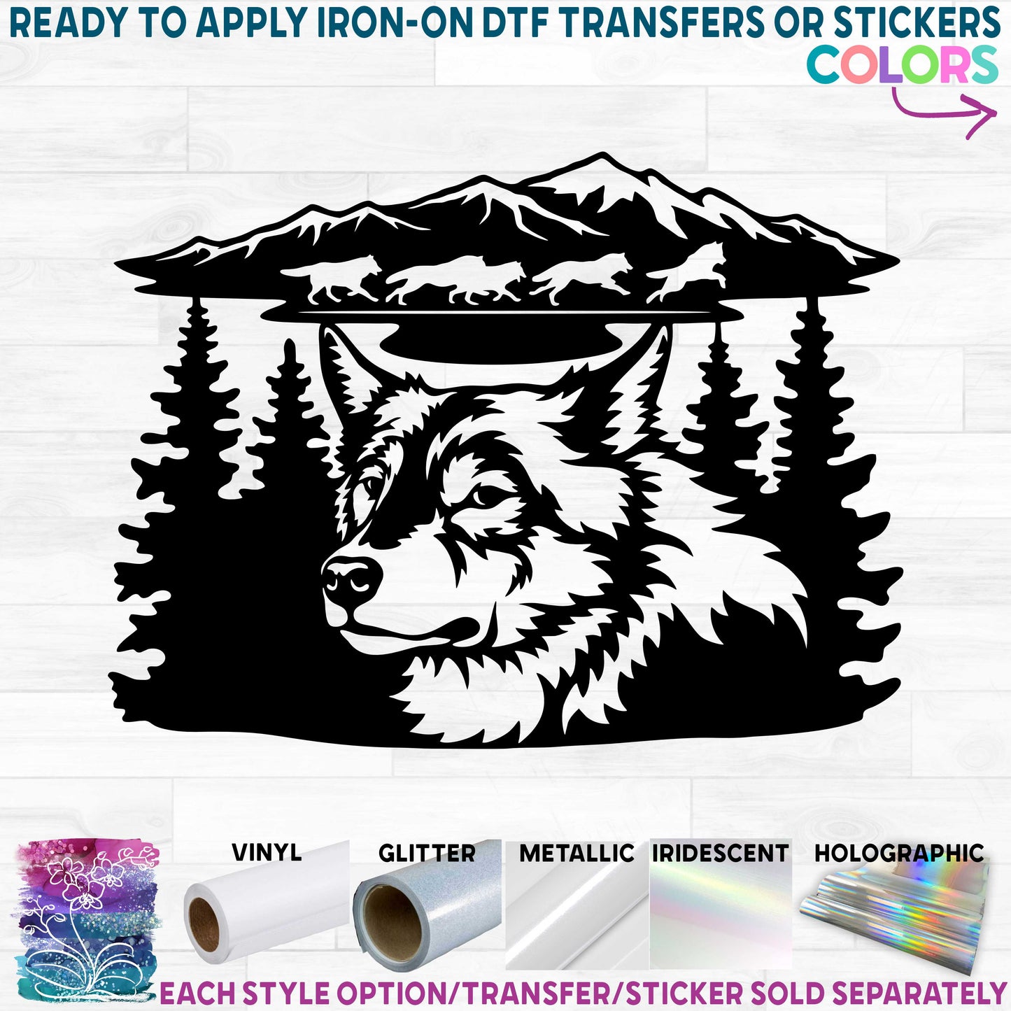 (s192-Y2) Wolf Double Exposure