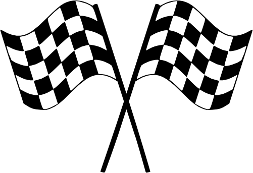 (s193-1-B) Racing Race Checkered Flag