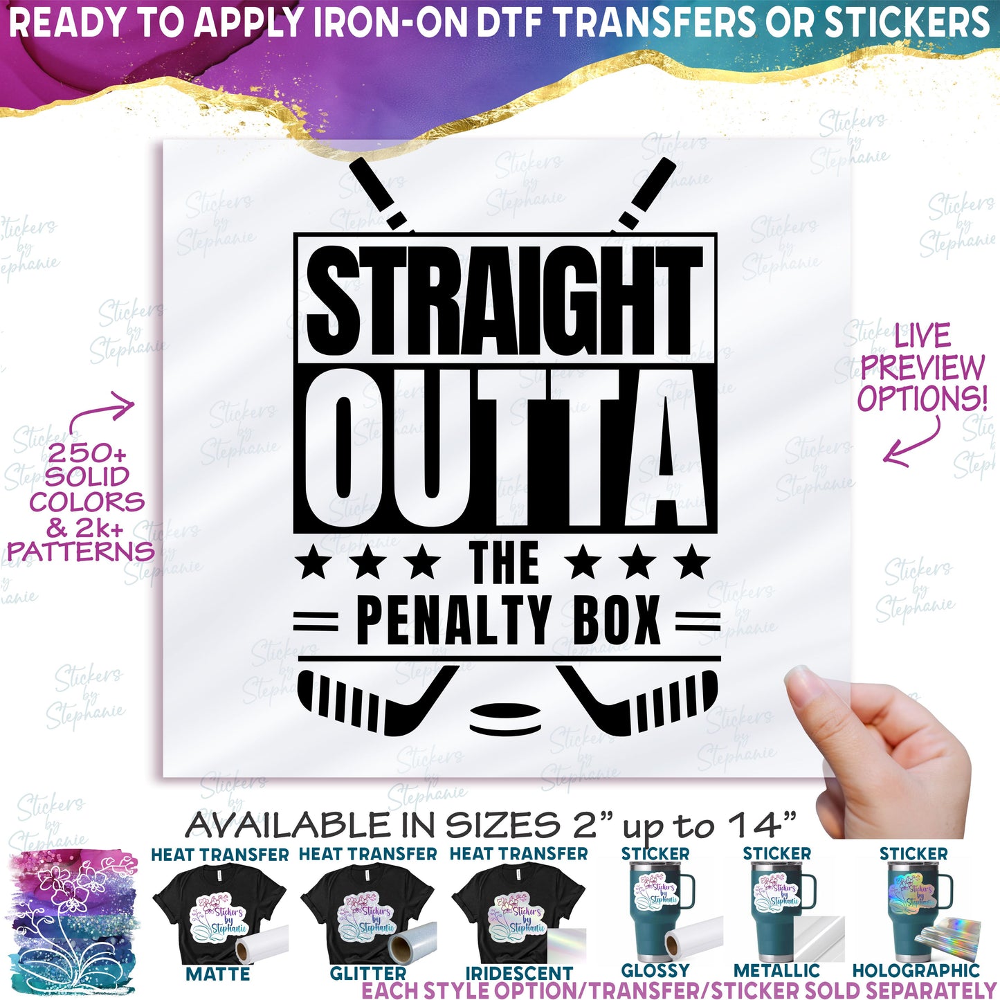 (s221-4A) Straight Outta The Penalty Box Hockey
