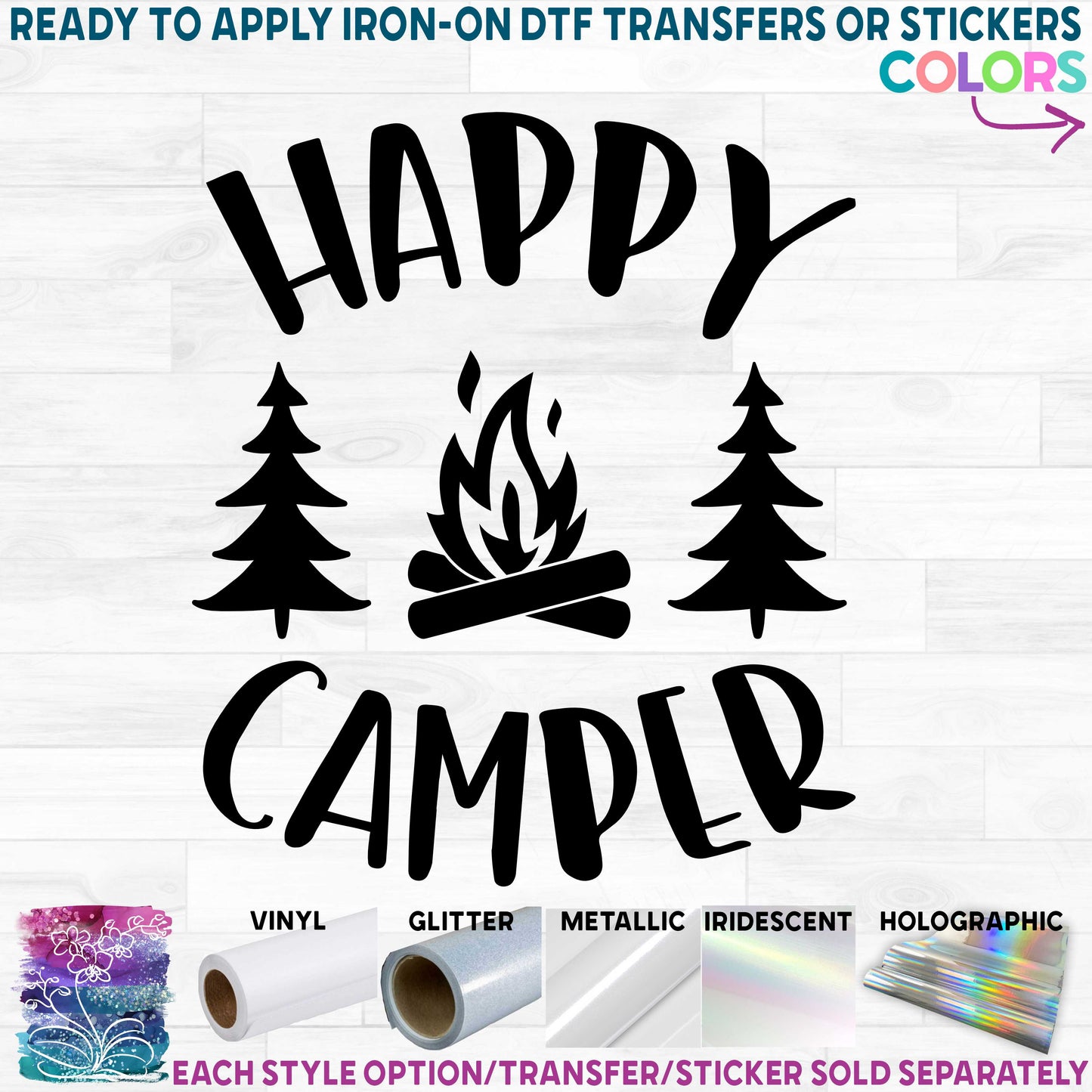 (s228-6T) Happy Camper Campfire