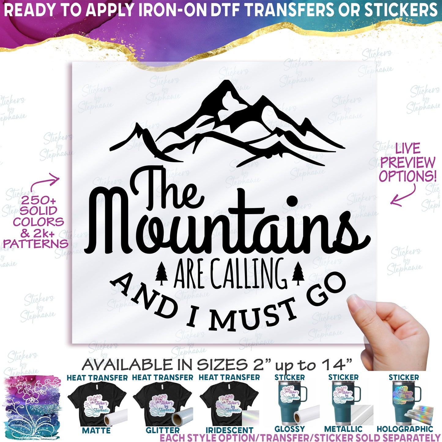 (s228-9M) The Mountains are Calling and I Must Go, Tree, Cactus