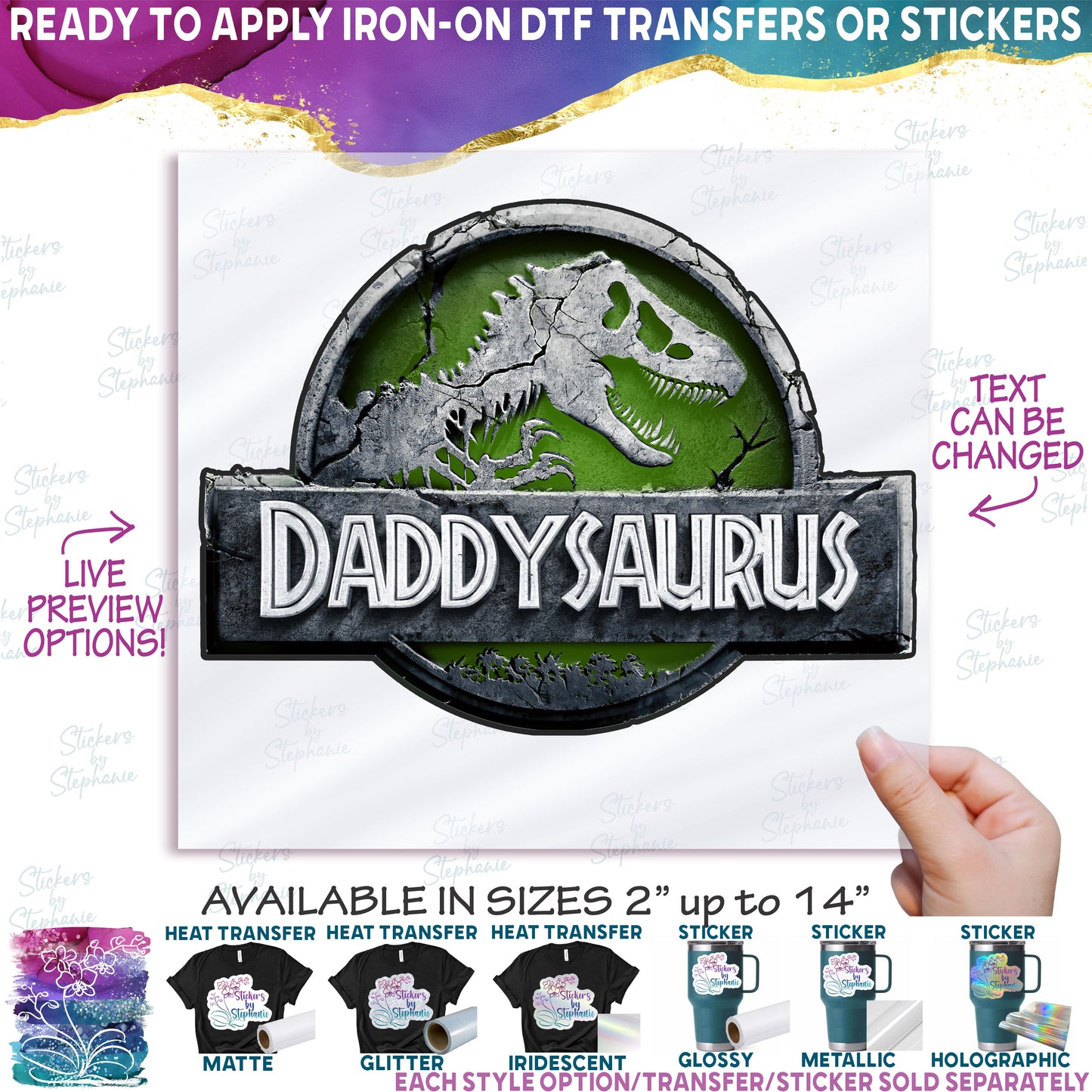 (s244-C15-3) Green Family Dinosaur