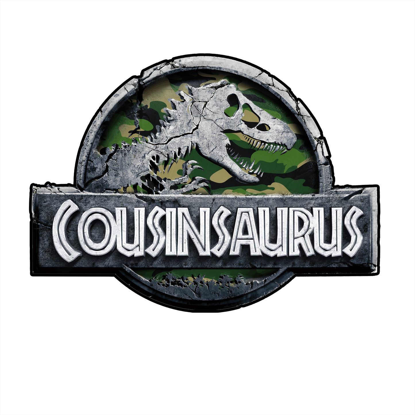(s244-C15-5) Camo Family Dinosaur