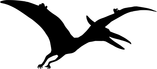 (s244-1-2W) Dinosaur Dino Silhouette