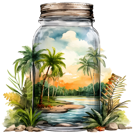 (254-01) Landscape Mason Jar