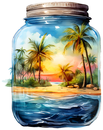 (254-01) Landscape Mason Jar