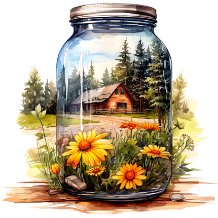 (254-01) Landscape Mason Jar