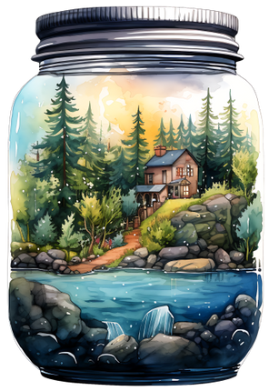 (254-01) Landscape Mason Jar