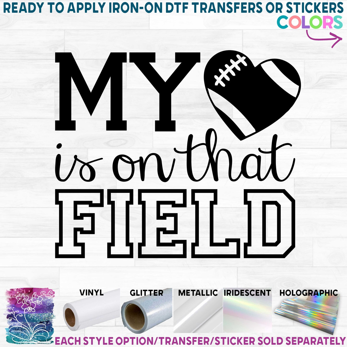 (s269-3B) My Heart is on that Field Football