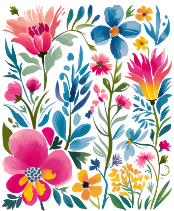 (272-02-1C) Colorful Wildflowers