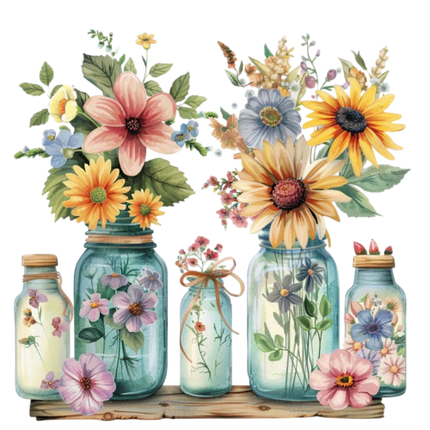 (272-02-1) Wildflowers Mason Jar