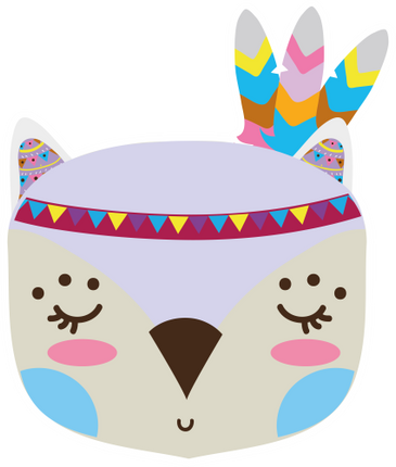 (s279-1-H) Tribal Owl Face