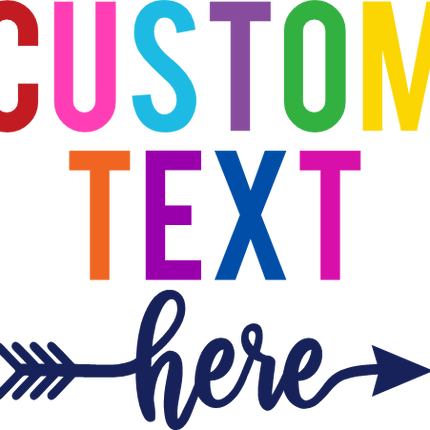 (s280) Rainbow Custom Text